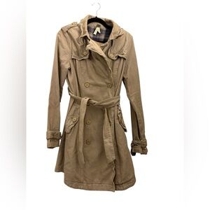 We The Free Classic Tan Trench Coat Flannel Lined Size medium